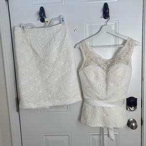 Mori Lee by Madeline Gardner  size 12, Off White